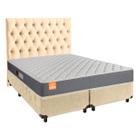 Cama Box Bipartido com Colchão D23 Casal Pro Inducol e Cabeceira