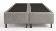 Cama Box Bipartido King Sintetico Cinza 193x203x35 - Santo Box Cama Box Bipartido King Sintetico Cinza 193x203x35 - Santo Box