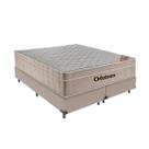 Cama Box Bipartido Queen Bege e Colchão Airtech Springpocket Molas Ensacadas Ortobom