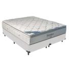 Cama Box Bipartido Queen Branco e Colchão Freedom Molas Ensacadas Ortobom