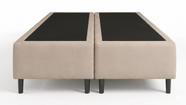 Cama Box Bipartido Queen Suede Bege 158x198x35 - Santo Box