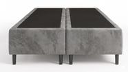 Cama Box Bipartido Queen Suede Cinza 158x198x35 - FA Elegante