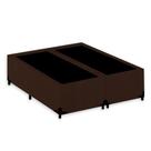 Cama Box Blindado Casal Bipartido Turca Suede Marrom 138x188x138 Cama Box Blindado Casal Bipartido Turca Suede Marrom 138x188x138