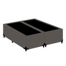 Cama Box Blindado Queen Bipartido Turca Sintético Cinza 40x158x198