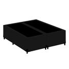 Cama Box Blindado Queen Bipartido Turca Sintético Preto 40x158x198