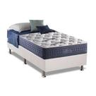 Cama Box Box Solteiro: Colchão Molas MasterPocket Ensacadas Anjos Blue Sea + Base CRC Courano White(96x203)