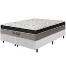 Cama Box Branca + Colchão Queen Size San Juan Molas Ensacadas Pillow Paparazzi 158x198x72cm