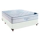 Cama Box Branco + Colchão Casal Freedom Ortobom