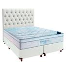 Cama Box Branco + Colchão Queen Freedom Ortobom + Cabeceira