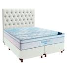 Cama Box Branco + Colchão Queen Freedom Ortobom + Cabeceira