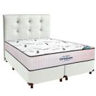 Cama Box Branco+Colchão Queen High Foam Ortobom + Cabeceira
