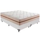 Cama Box Branco e Colchão Classic 26 cm Molas ensacadas Queen Anjos