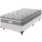 Cama Box Branco e Colchão Evolution Molas Ensacadas Solteiro Probel