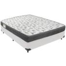 Cama Box Branco e Colchão ISO100 Espuma D33 Viúvo Ortobom