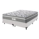 Cama Box Branco e Colchão Queen Evolution Molas Ensacadas Probel Cama Box Branco e Colchão Queen Evolution Molas Ensacadas Probel