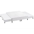 Cama Box c/2 Auxiliares Casal Poli White Castor 138x188x27
