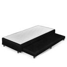 Cama Box C/ Auxiliar Alta MF Preta F.A Colchões Solteiro 88x188x38cm