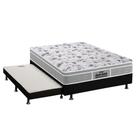 Cama Box c/Auxiliar Casal: Colchão Espuma Probel D45 EP Guarda Costas Plus + Base CRC Courano Black(138x188)