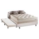 Cama Box c/Auxiliar Casal: Colchão Herval Maxspring Scotland + Base CRC Courano Branco(138x188)