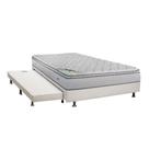 Cama Box c/ Auxiliar Casal: Colchão Luckspuma Conjunto 3 em 1 ( Box + Courano Branco Ortobom) + ( Luckspuma Pocket Luck Spring White) (138x188)
