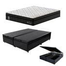 Cama Box C/ Baú King + Colchão Mola Ensacada Probel Madrid Pillow