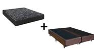 Cama Box Casal 138 Bipartido Tecido Sintético Marrom com Colchão Lisboa Espuma D28 Preto Cama Box Casal 138 Bipartido Tecido Sintético Marrom com Colchão Lisboa Espuma D28 Preto