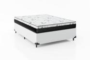 Cama Box Casal 138 Sintético Branco com Colchão Espuma D33 One Face 57X138X188