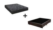 Cama Box Casal 138 Tecido Sintético Marrom com Colchão Lisboa Bello Box Espuma D28 Preto Cama Box Casal 138 Tecido Sintético Marrom com Colchão Lisboa Bello Box Espuma D28 Preto