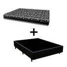 Cama Box Casal 138 - Tecido Sintético Preto com Colchão Belize Bello Box - D33 Preto 57x138x188 Cama Box Casal 138 - Tecido Sintético Preto com Colchão Belize Bello Box - D33 Preto 57x138x188