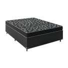 Cama Box Casal 138 Tecido Sintético Preto Com Colchão Espuma D20 - Tampo Preto 12cm Cama Box Casal 138 Tecido Sintético Preto Com Colchão Espuma D20 - Tampo Preto 12cm
