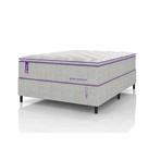 Cama Box Casal 138x188 Molas Ensacadas D33 Green Premium Smartz Pillow Top Antiestresse Base Bege Suporta 120kg