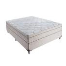 Cama Box Casal Áquila com Colchão Casal Molas Verticóil Bege Cama Box Casal Áquila com Colchão Casal Molas Verticóil Bege
