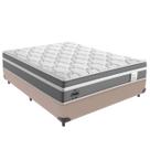 Cama Box Casal Bege + Colchão Berlim Molas Ensacadas Probel