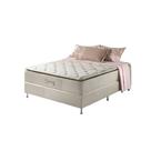 Cama Box Casal Bege + Colchão Molas Ensacadas Visco Gel Pillow Top Colorado 138x188x67cm