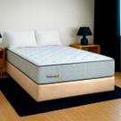 Cama Box Casal Bege+Colchão Sono Terapia D33 PoliConfort