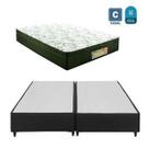 Cama box casal bi partida preto + colchão mola bonnel 138x188x20 Inmetro Cama box casal bi partida preto + colchão mola bonnel 138x188x20 Inmetro