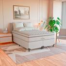Cama Box Casal Bipartido + Colchão Molas Ensacadas Paris
