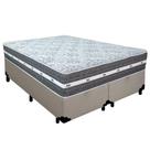 Cama Box Casal Bipartido Sintético + Colchão Black Graphite Molas Ensacadas 138x188x64cm Branco Cama Box Casal Bipartido Sintético + Colchão Black Graphite Molas Ensacadas 138x188x64cm Branco