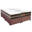 Cama Box Casal Bipartido Sintético + Colchão Molas Ensacadas Texas Prime Colchões 138cm