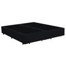 Cama Box Casal Bipartido Suede Mega Cama Preto 138x188x42cm