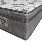 Cama Box Casal Bipartido Tecido Sintético Preto com Colchão De Molas Ensacadas - Probel Evolution