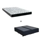 Cama Box Casal Bipartido - Tecido Sintético Preto com Colchão Extra Firme D28 - Suporta 80Kg Cama Box Casal Bipartido - Tecido Sintético Preto com Colchão Extra Firme D28 - Suporta 80Kg