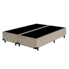 Cama Box Casal Blindado Bipartido Extremo Reforçado HomeQueen Suede Bege 40x138x188 Cama Box Casal Blindado Bipartido Extremo Reforçado HomeQueen Suede Bege 40x138x188