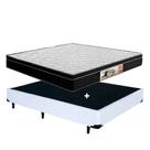 Cama Box casal branca + Colchão Molas Bonnel 1,38 x 1,88 x 48 cm