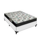 Cama Box Casal Branca e Colchão D33 Veneza Portobel
