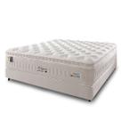 Cama Box Casal Branco Colchão Molas Ensacadas Zidi Kingston 138x188x68cm