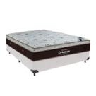 Cama Box Casal Branco e Colchão Sleep King Molas Ensacadas Ortobom Cama Box Casal Branco e Colchão Sleep King Molas Ensacadas Ortobom