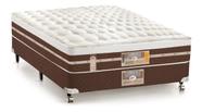 Cama Box Casal Castor Silver Star Air Double Pocket Hibrido 138x188x61 + Box Castor Marrom
