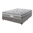 Cama Box Casal Cinza + Colchão Evolution Molas Ensacadas Probel