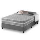 Cama Box Casal Cinza Colchão Molas Ensacadas Zidi Alabama 138x188x61cm